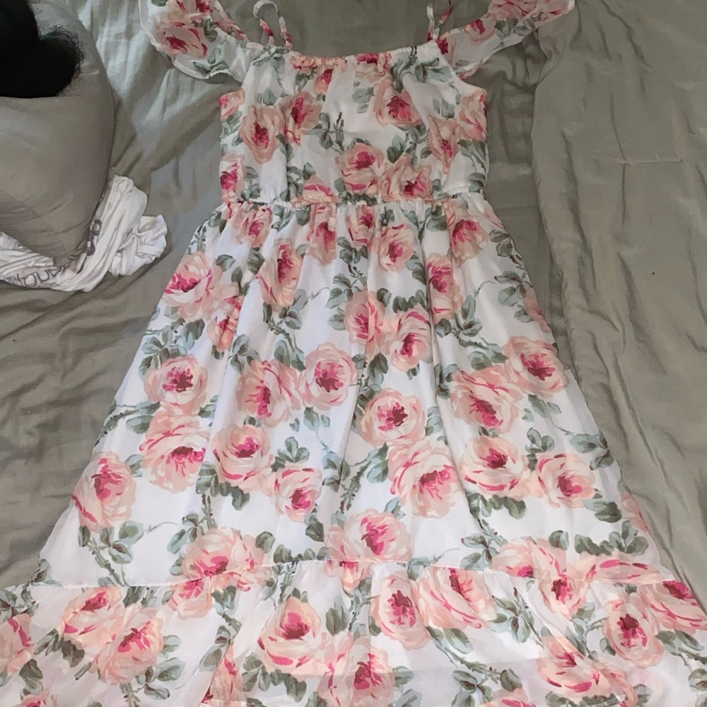 Floral high low dress